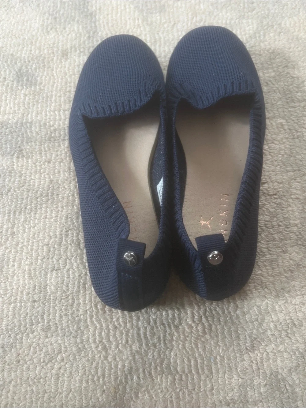 Danskin Navy Knit Slip-On Loafers